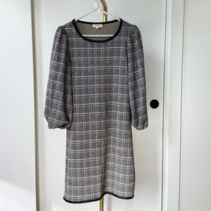 Max Studio Plaid Puff Sleeve Dress – Size XS